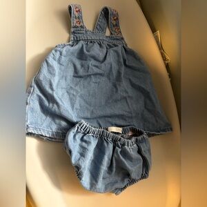 Zara Denim Baby Dress with Bloomers